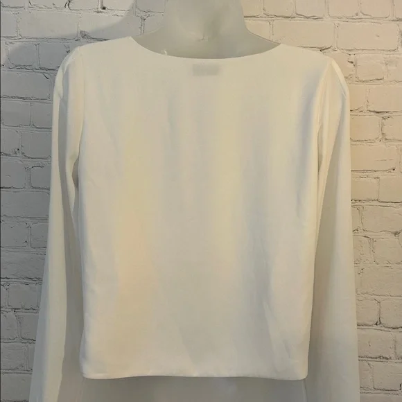 Babaton Cream long sleeve V neck Blouse - Picture 3 of 6